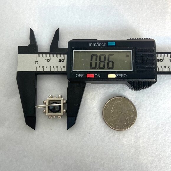 Sterling Silver 925 Modernist Style Square Freshwater Pearl Dangle Earrings - Picture 13 of 16